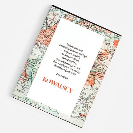 Czekoladki personalizowane MAPA prezent dla podrnika
