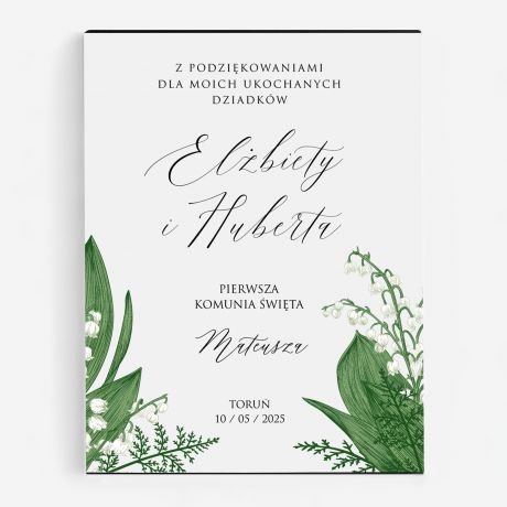 Czekoladki personalizowane PODZIKOWANIA DLA DZIADKW NA KOMUNI czekoladki na komuni prezent dla dziadkw