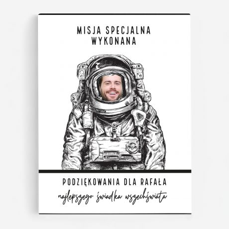 Czekoladki ze zdjciem MISJA WYKONANA upominek dla wiadka prezent dla wiadka czekoladki na lub