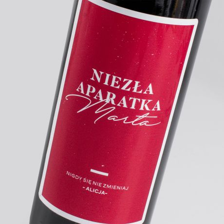 Personalizowane wino dla przyjaciki NIEZA APARATKA