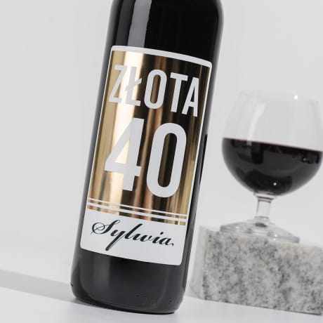 Personalizowane wino na 40 urodziny ZOTA 40