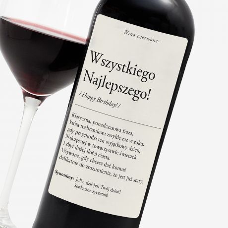 Czerwone wino na prezent urodzinowy DEFINICJA