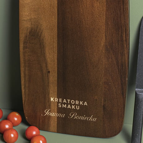 Deska drewniana do serwowania KREATORKA SMAKU pomysł na prezent