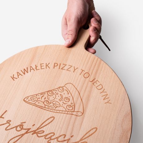 Deska drewniana do pizzy TRJKCIK mieszny prezent dla faceta