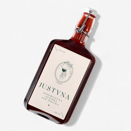 Dobry likier z personalizowan etykiet DZIEWCZYNA SODKA JAK MALINA