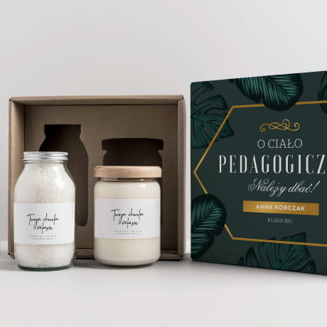 Zestaw prezentowy domowe spa PREZENT DLA WYCHOWAWCZYNI lime leaf