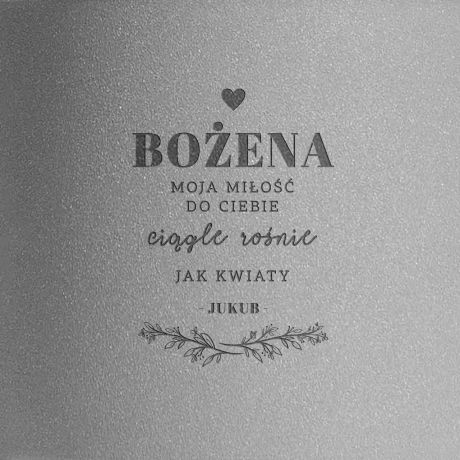 Doniczka na prezent walentynkowy MIO RONIE JAK KWIATY prezent dla dziewczyny na walentynki
