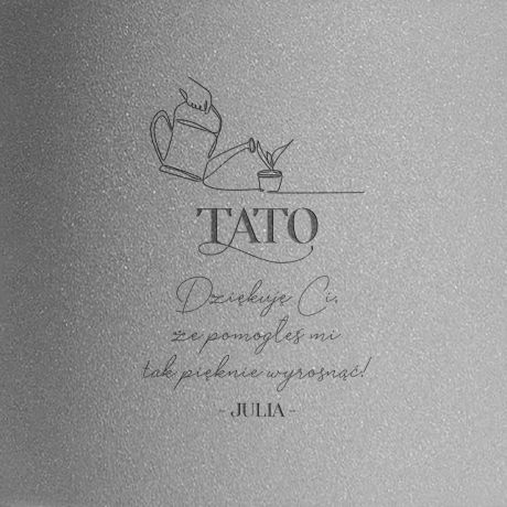 Doniczka personalizowana PODZIKOWANIE DLA TATY doniczka z grawerem prezent dla taty prezent na dzie taty