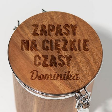 Pojemnik na ciasteczka ZAPASY NA CIʯKIE CZASY