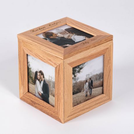 Drewniana szkatułka z grawerem KOCHANI prezent dla rodziców