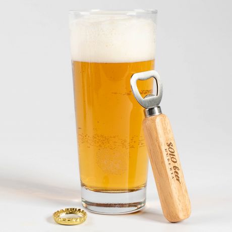 Drewniany otwieracz do piwa SOLO BEER prezent dla singla