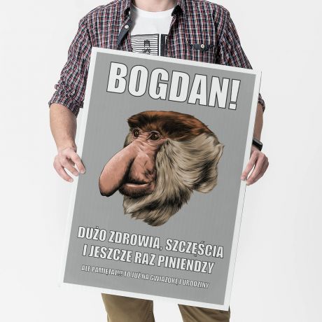 Du�a kartka dla faceta na urodziny NOSACZ