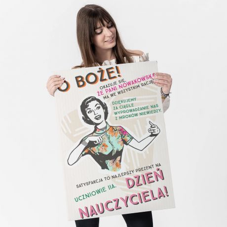 Du�a kartka DLA NAUCZYCIELKI personalizowany prezent na Dzie� Nauczyciela