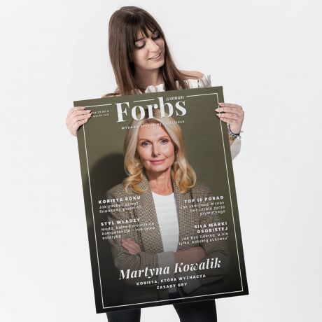 Du�a kartka dla szefowej FORBS prezent ze zdj�ciem xxl kartka personalizowana kartka ze zdj�ciem