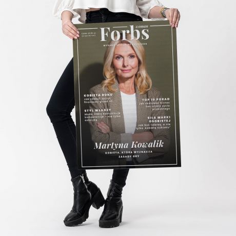 Du�a kartka dla szefowej FORBS prezent ze zdj�ciem xxl kartka personalizowana kartka ze zdj�ciem