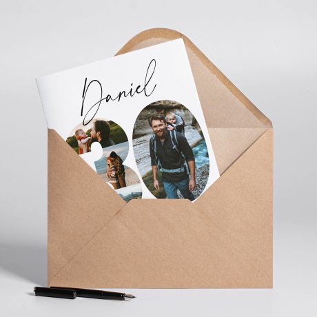 Dua kartka na 30 URODZINY ze zdjciem A4