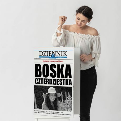 Dua kartka na 40 urodziny dla kobiety DZIENNIK