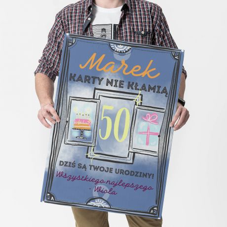 Du�a kartka na 50 urodziny dla faceta