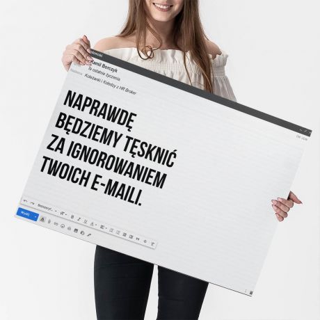Du�a kartka na odej�cie z pracy XXL E-MAIL