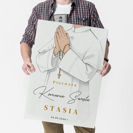 Du�a kartka NA KOMUNI� z personalizacj� XXL