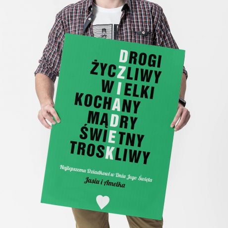 Du�a kartka personalizowana PO PROSTU DZIADEK