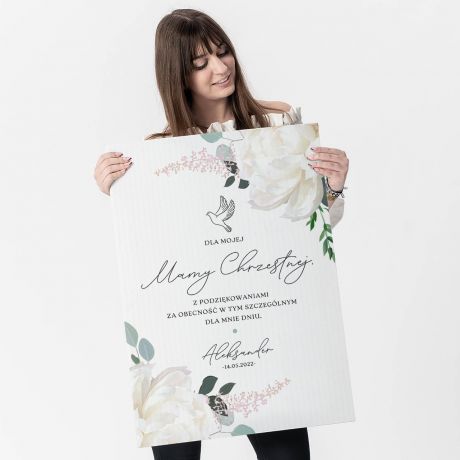 Du�a kartka personalizowana PODZI�KOWANIA KOMUNIJNE DLA CHRZESTNYCH