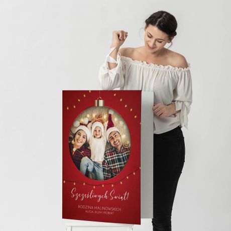 Dua kartka witeczna ze zdjciem PREZENT NA WITA DLA RODZINY