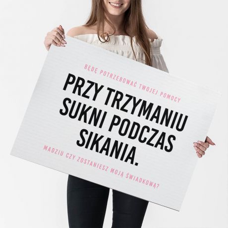 Du�a kartka Z PRO�B� O �WIADKOWANIE