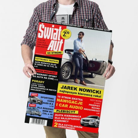 Du�a kartka z samochodem �WIAT AUT
