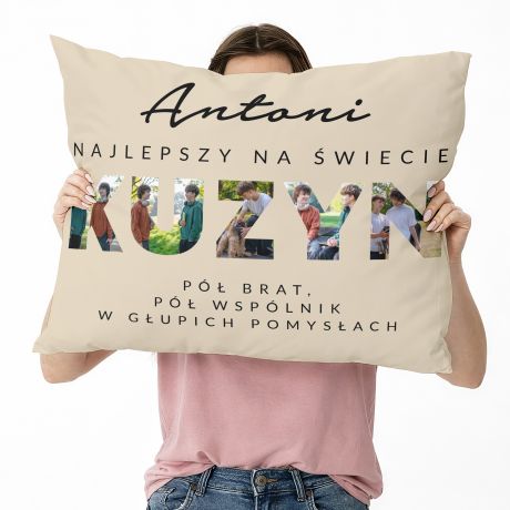 Du�a poduszka ze zdj�ciami POMYS� NA PREZENT DLA KUZYNA poduszka ze zdj�ciem prezent dla kuzyna