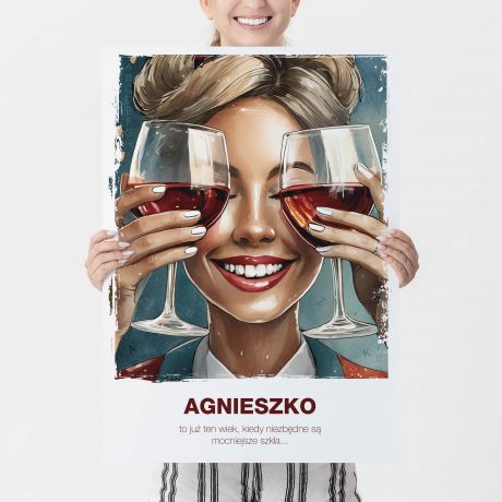 Duy plakat dla przyjaciki MOCNE SZKA prezent dla najlepszej przyjaciki personalizowany plakat