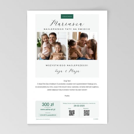 E-voucher na wybrane wydarzenie Adria Art PREZENT DLA TATY NA DZIE OJCA - 300 z