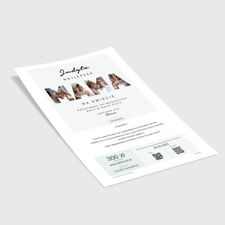 E-voucher na wybrane wydarzenie Adria Art PREZENT DLA MAMY- 300 z prezent na dzie mamy voucher na prezent