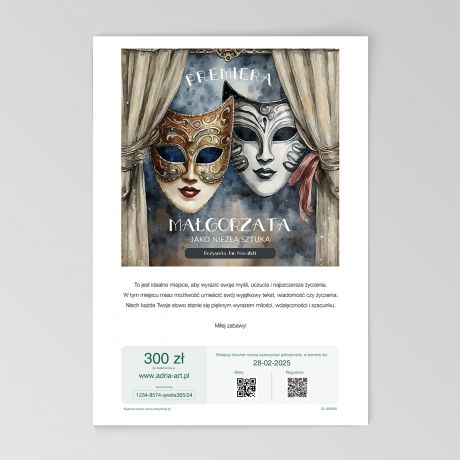 E-voucher do teatru lub inne wybrane wydarzenie Adria Art o wartoci 300 z
