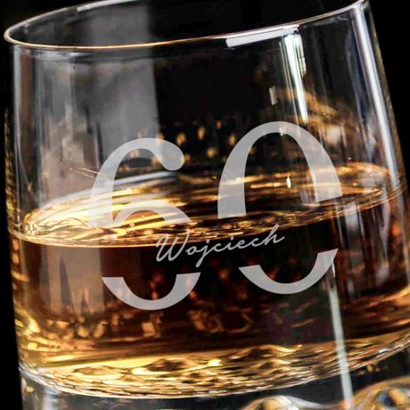 Elegancka szklanka do whisky PREZENT NA 60 URODZINY DLA MʯCZYZNY szklanka do degustacji whisky
