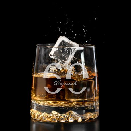 Elegancka szklanka do whisky PREZENT NA 60 URODZINY DLA MʯCZYZNY szklanka do degustacji whisky