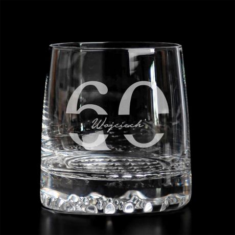 Elegancka szklanka do whisky PREZENT NA 60 URODZINY DLA MʯCZYZNY szklanka do degustacji whisky