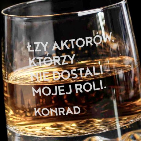 Elegancka szklanka do whisky PREZENT DLA AKTORA NA URODZINY