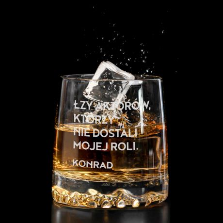 Elegancka szklanka do whisky PREZENT DLA AKTORA NA URODZINY