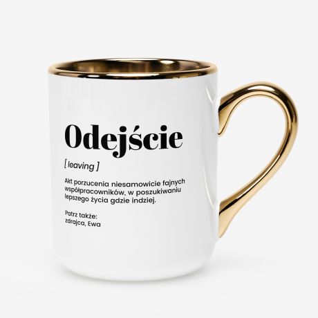 Elegancki kubek DEFINICJA prezent na odej�cie z pracy kubek na odej�cie z pracy kubek na po�egnanie z pracy