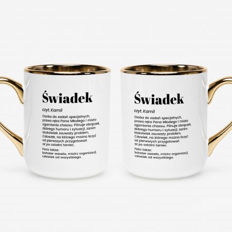 Elegancki kubek dla �wiadka DEFINICJA kubek z nadrukiem personalizowany kubek podzi�kowanie dla �wiadka