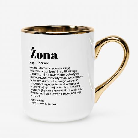 Elegancki kubek dla �ony DEFINICJA prezent dla �ony na urodziny na Walentynki na rocznic� �lubu