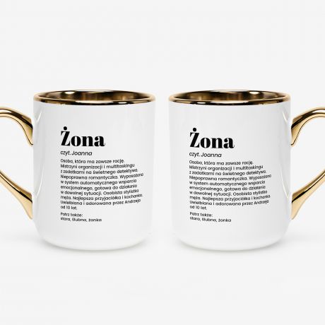 Elegancki kubek dla �ony DEFINICJA prezent dla �ony na urodziny na Walentynki na rocznic� �lubu