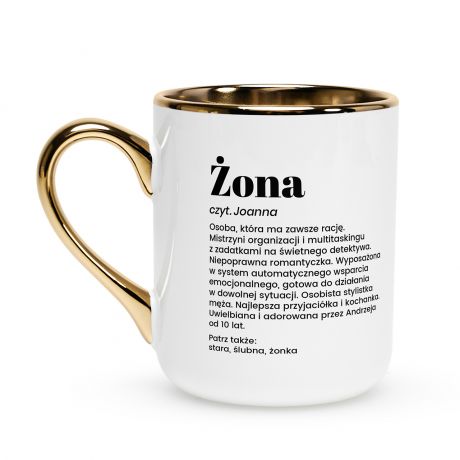Elegancki kubek dla �ony DEFINICJA prezent dla �ony na urodziny na Walentynki na rocznic� �lubu