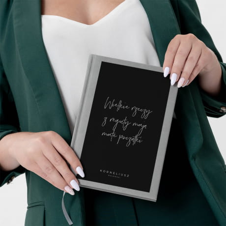 Elegancki planner DLA MʯCZYZNY prezent do biura szary