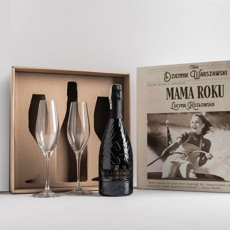 ELEGANCKI PREZENT DLA MAMY Prosecco z kieliszkami