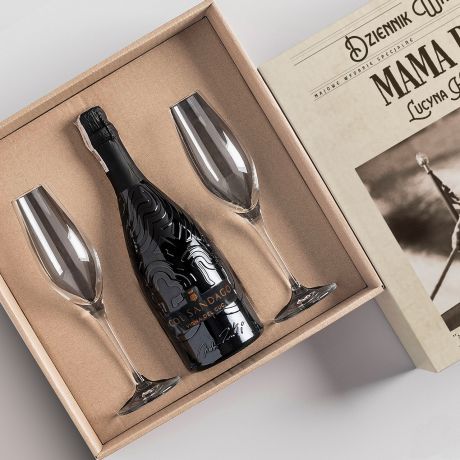 ELEGANCKI PREZENT DLA MAMY Prosecco z kieliszkami
