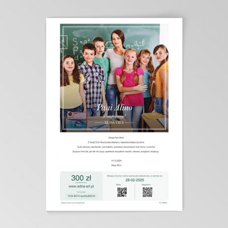 Elektroniczny VOUCHER DLA NAUCZYCIELA - 300 z prezent dla nauczyciela prezent na dzie nauczyciela