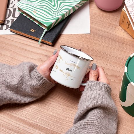 Emaliowany KUBEK DINOZAURY