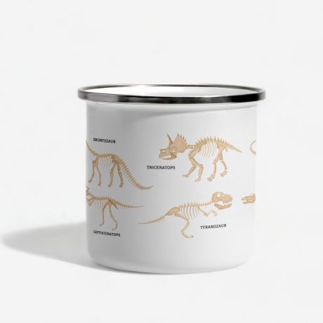 Emaliowany KUBEK DINOZAURY